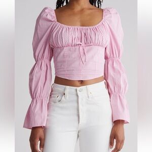Freshman Pink Striped Blouse